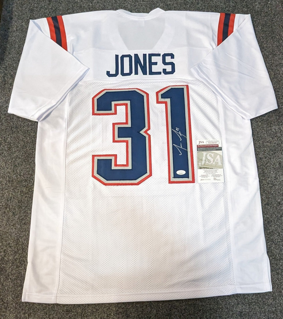 New England Patriots Jonathan Jones Autographed Signed Jersey Jsa Coa