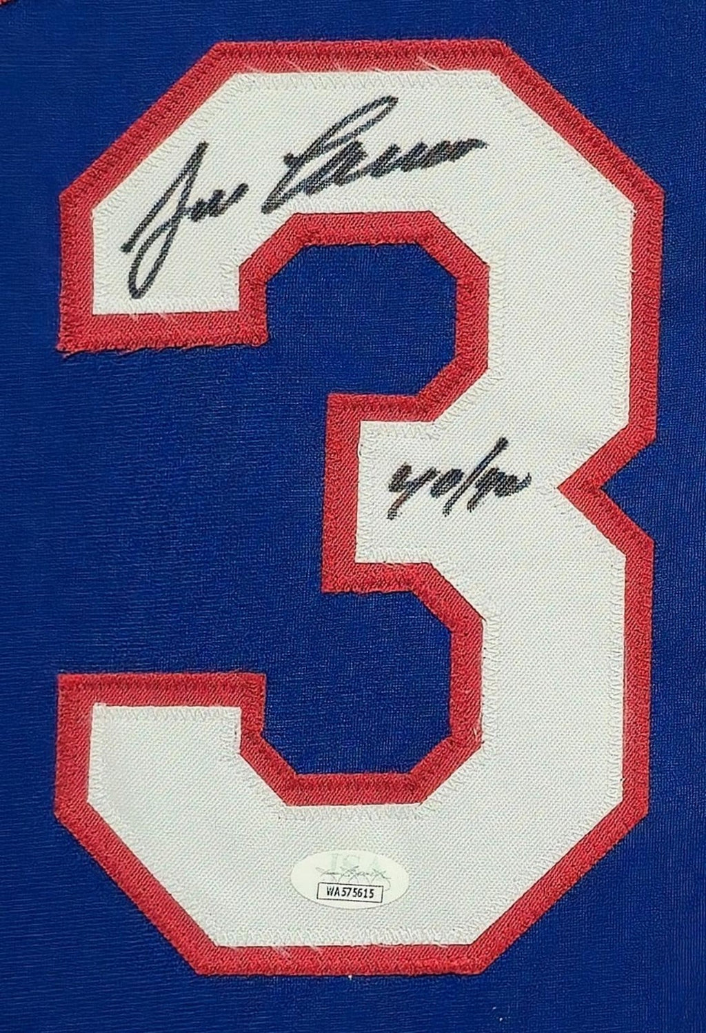 Framed Texas Rangers Jose Canseco Autographed Inscribed Jersey Jsa Coa