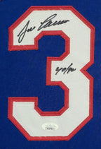 Framed Texas Rangers Jose Canseco Autographed Inscribed Jersey Jsa Coa