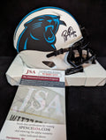 Carolina Panthers Brian Burns Signed  Lunar Mini Helmet Jsa Coa