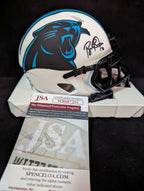Carolina Panthers Brian Burns Signed  Lunar Mini Helmet Jsa Coa