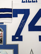 Framed Dallas Cowboys Bob Lilly Autographed Signed Inscribed Jersey Jsa Coa