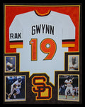 Framed In Suede San Diego Padres Tony Gwynn Autographed Signed Jersey Psa Coa