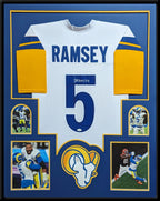 Framed Los Angeles Rams Jalen Ramsey Autographed Signed Jersey Jsa Coa