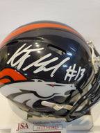 Kj Hamler Autographed Signed Denver Broncos Speed Mini Helmet Jsa Coa