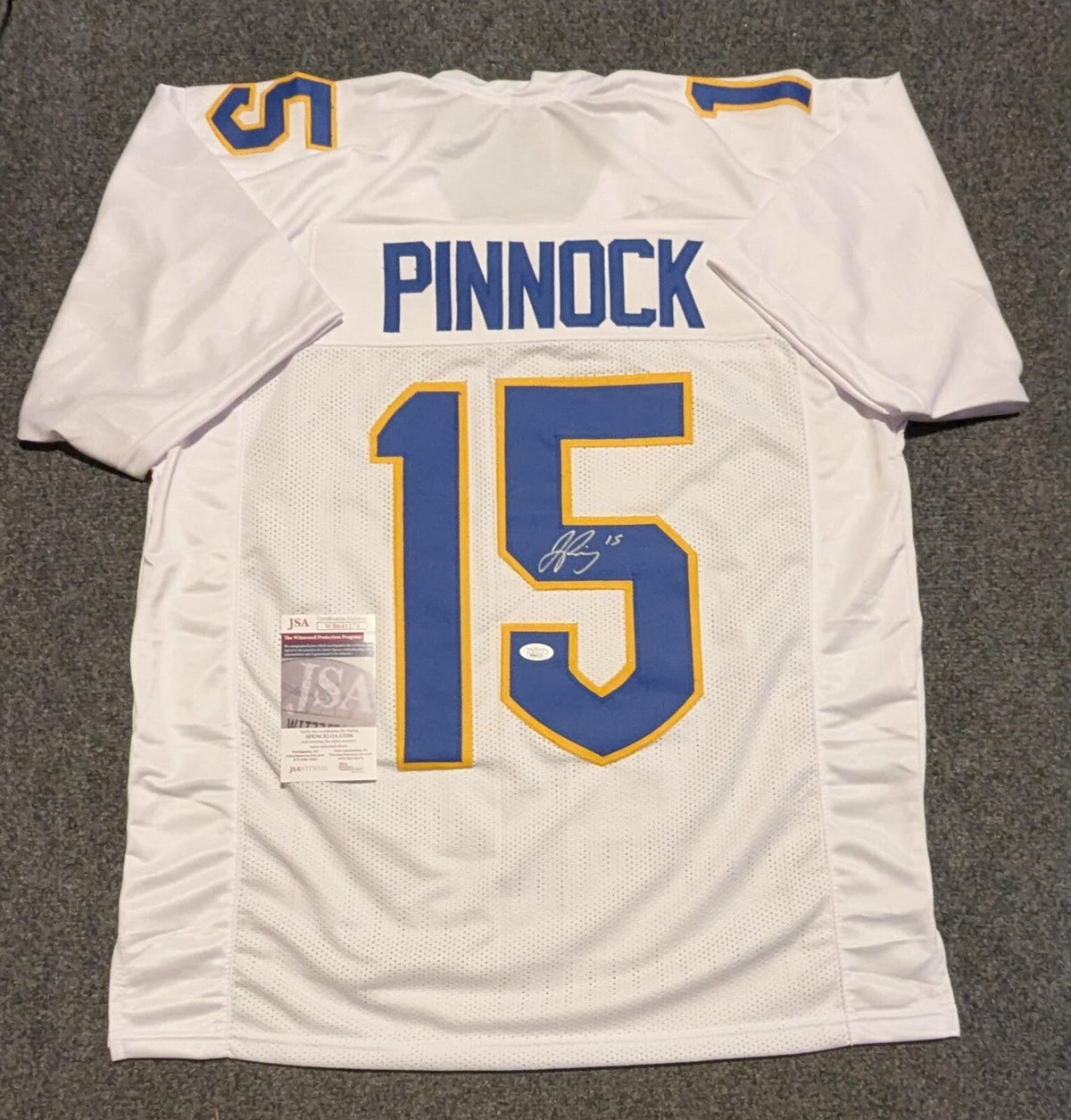 Pitt Panthers Jason Pinnock Autographed Jersey Jsa Coa