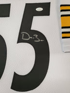 Framed Pittsburgh Steelers Devin Bush Autographed Signed Jersey Jsa Coa