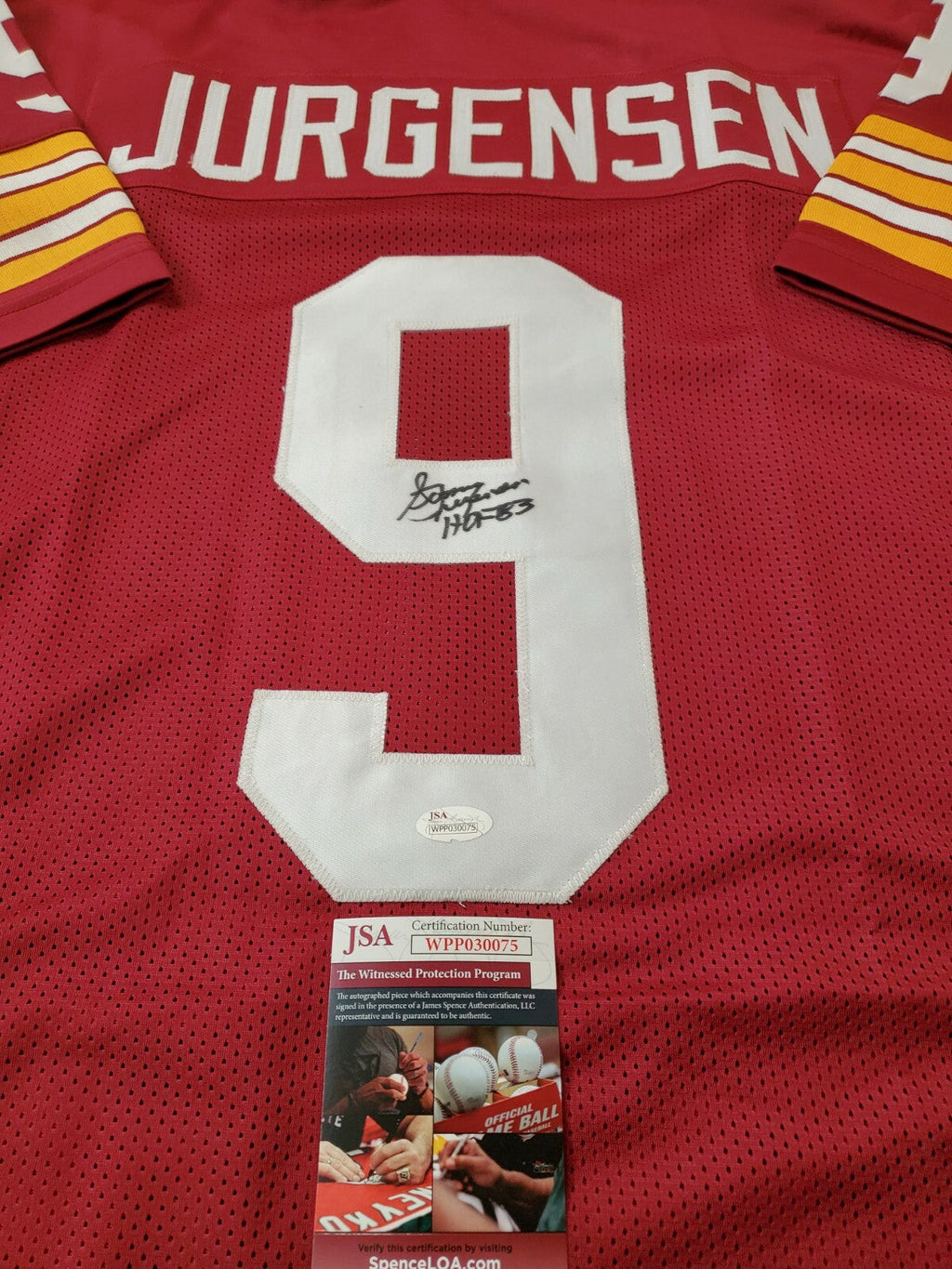 Washington Football Sonny Jurgensen Autographed Signed Inscribed Jersey Jsa Coa