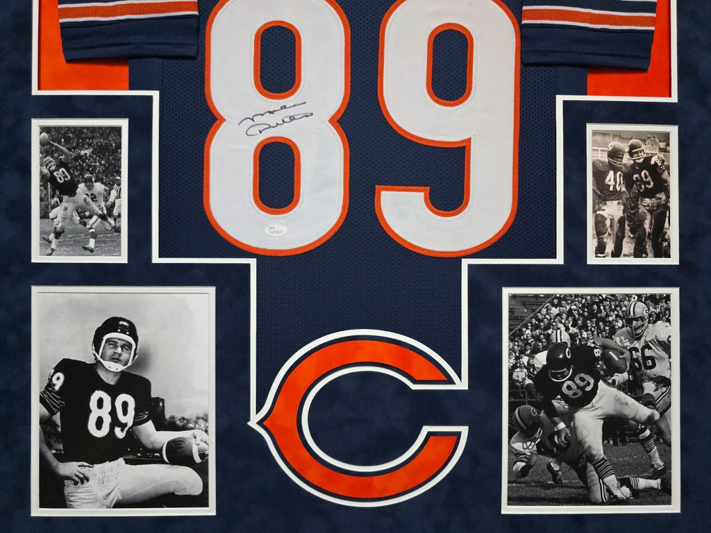 Suede Framed Chicago Bears Mike Ditka Autographed Signed Jersey Jsa Coa