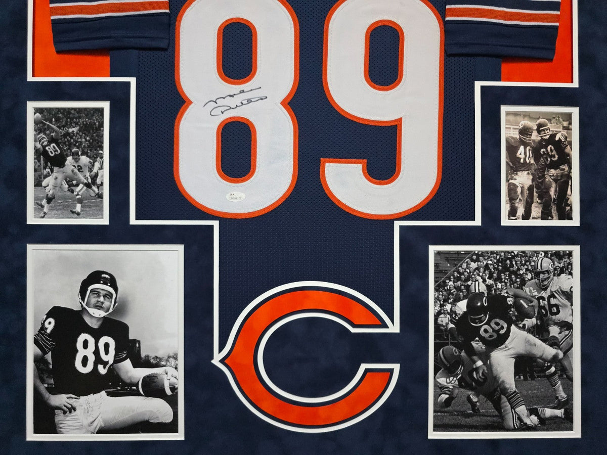 Suede Framed Chicago Bears Mike Ditka Autographed Signed Jersey Jsa Coa