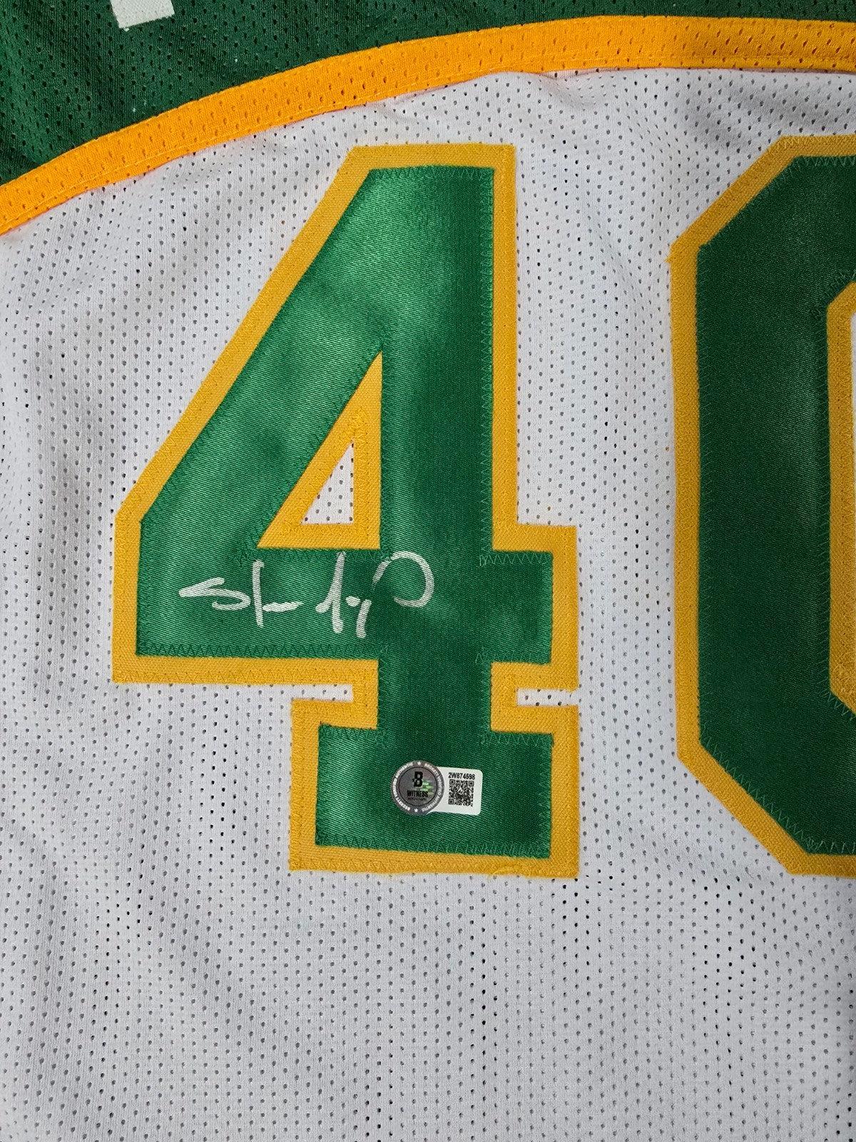 Seattle Supersonics Shawn Kemp "Reign Man" Autographed Signed Jersey Beckett