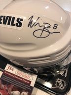 Will Butcher Autographed Signed New Jersey Devils Mini Helmet Jsa Coa