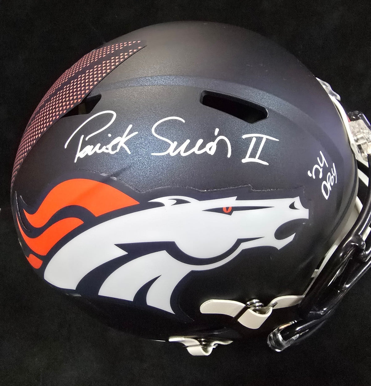 Denver Broncos Pat Surtain Ii Signed Insc Replica Full Size Helmet Beckett