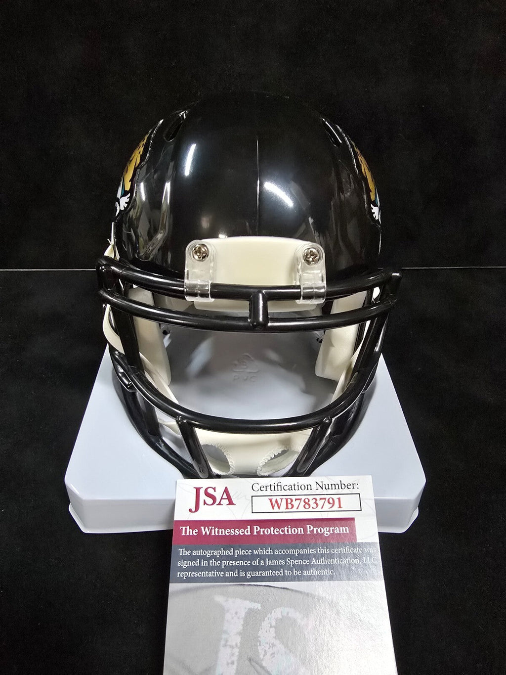 Jacksonville Jaguars Tank Bigsby Signed Speed Mini Helmet Jsa Coa