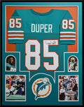 Framed Miami Dolphins Mark Duper Autographed Signed Jersey Jsa Coa