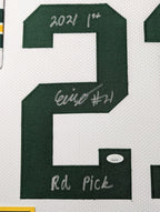 Framed Green Bay Packers Eric Stokes Autographed Signed Inscribed Jersey Jsa Coa