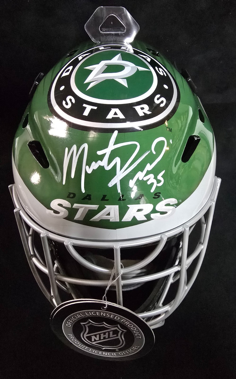 Dallas Stars Marty Turco Signed Replica Helmet Jsa Coa