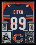 Suede Framed Chicago Bears Mike Ditka Autographed Signed Jersey Jsa Coa