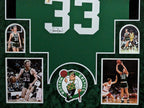 Suede Framed Boston Celtics Larry Bird Autographed Signed Jersey Larry Bird Holo