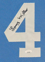Framed Unc Tar Heels Larry Miller Autographed Signed Jersey Jsa Coa