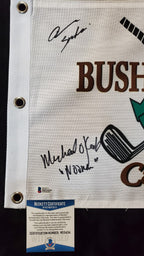 Chevy Chase, Cindy Morgan, O'keefe, Barmon Signed Caddyshack Golf Flag Jsa Coa