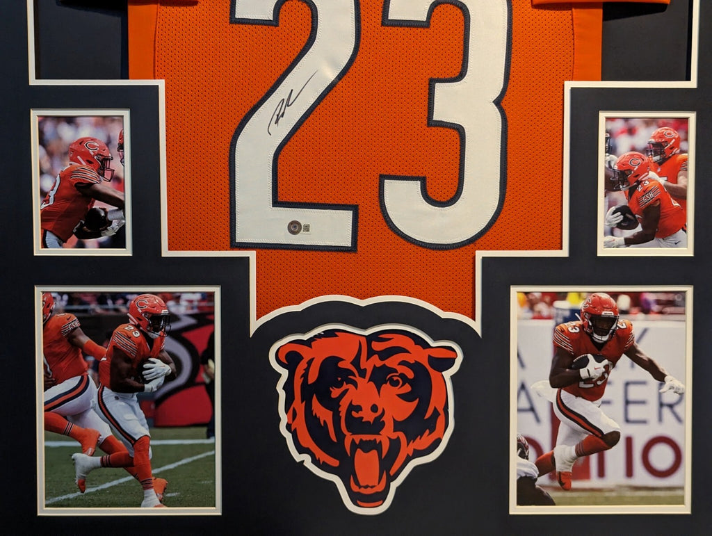 Framed Chicago Bears Roschon Johnson Autographed Signed Jersey Beckett Holo