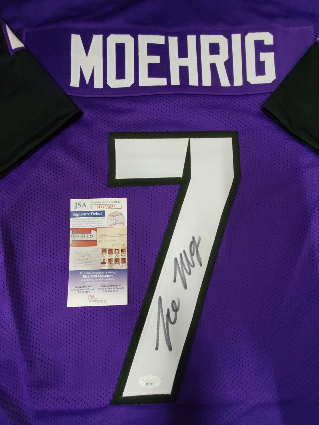 Tcu Horned Frogs Tre'von Moehrig Autographed Signed Jersey Jsa Coa