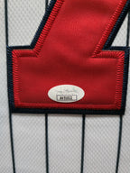 Suede Framed Minnesota Twins Joe Mauer Autographed Signed Jersey Jsa Coa