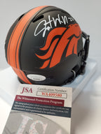 Denver Broncos Javonte Williams Signed Eclipse Mini Helmet Jsa Coa
