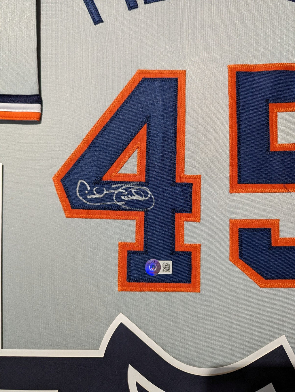 Framed Detroit Tigers Cecil Fielder Autographed Signed Jersey Beckett Holo