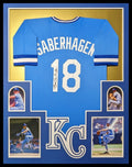 Framed Kansas City Royals Bret Saberhagen Autographed Signed Jersey Jsa Coa