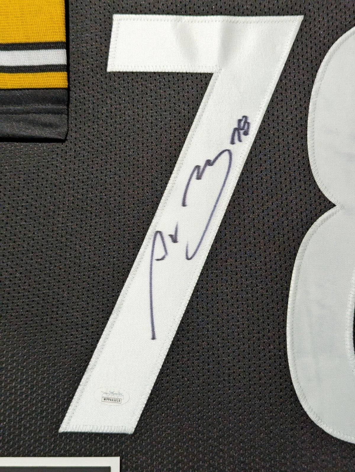 Framed Pittsburgh Steelers Alejandro Villanueva Autographed Jersey Jsa Coa