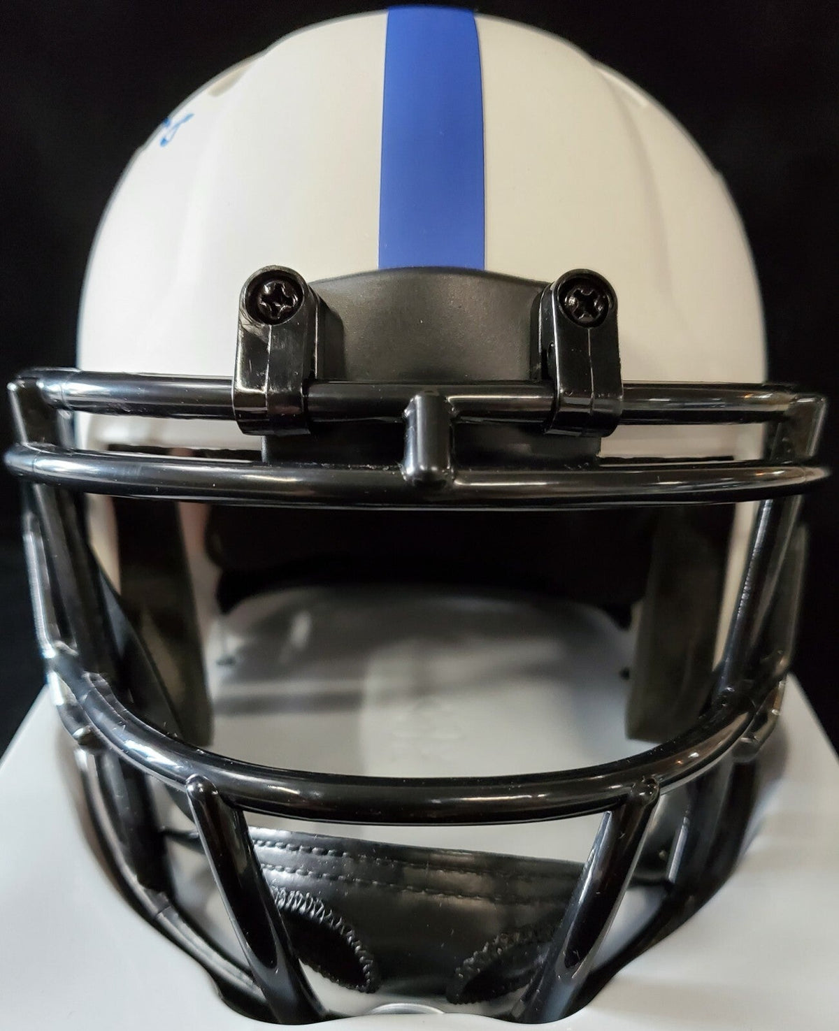 Daniel Jones Autographed Signed New York Giants Lunar Mini Helmet Beckett Holo
