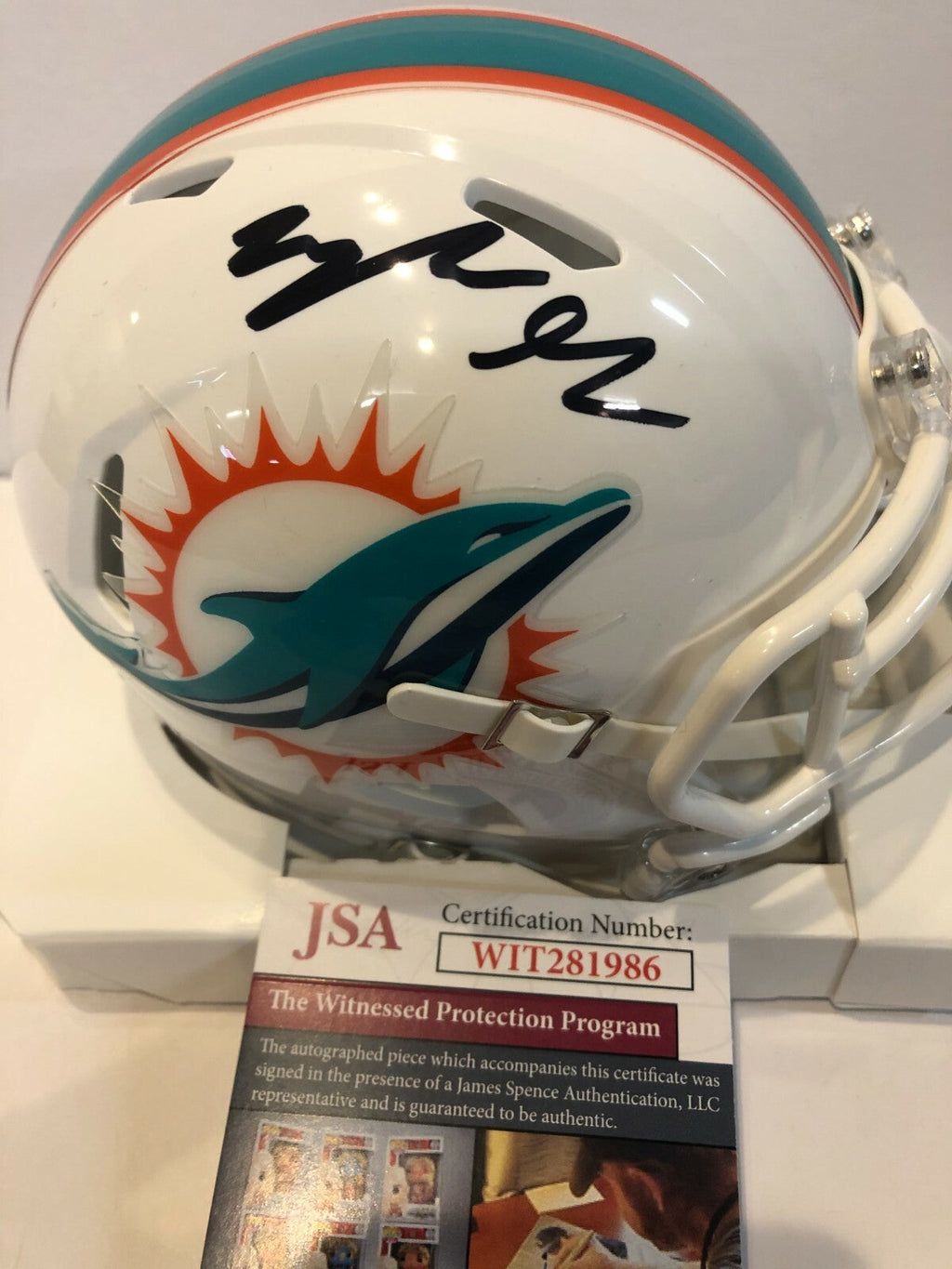 Myles Gaskin Autographed Signed Miami Dolphins Mini Helmet Jsa Coa