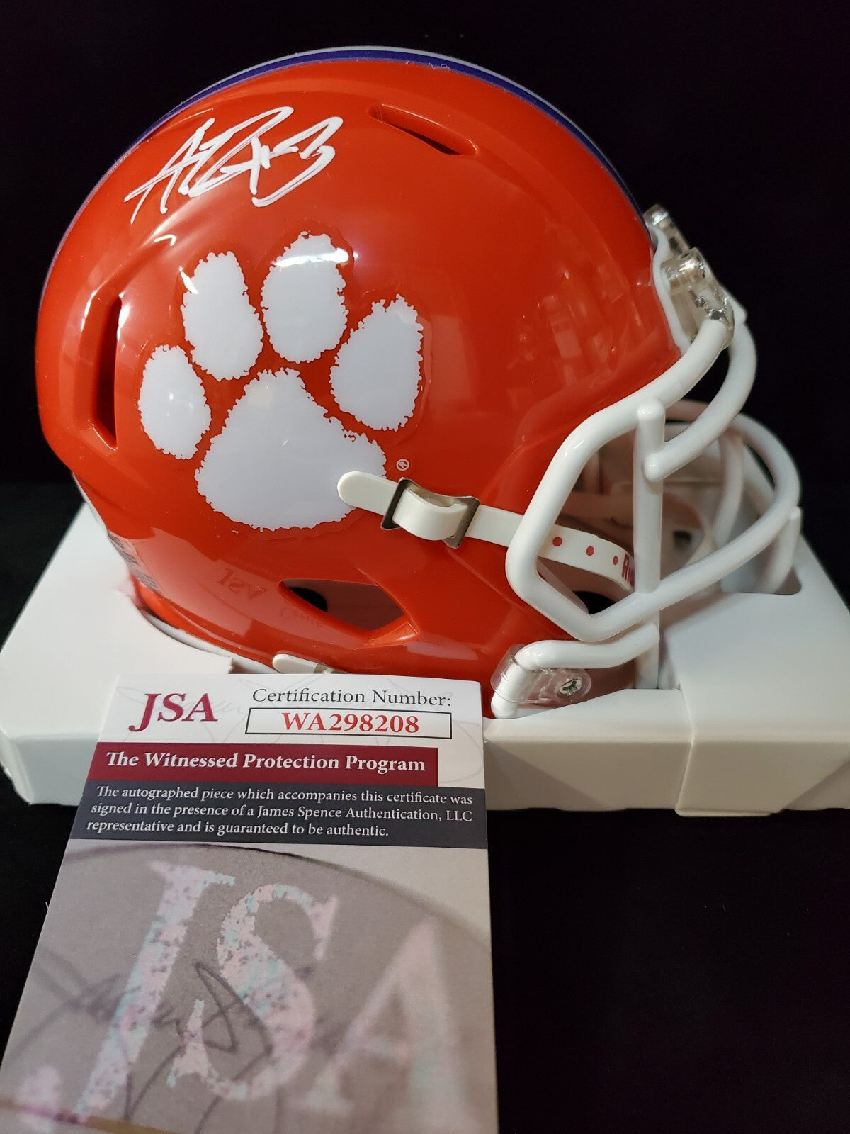Clemson Tigers Amari Rodgers Autographed Signed Speed Mini Helmet Jsa Coa