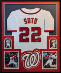 Framed Washington Nationals Juan Soto Autographed Signed Jersey Beckett Hologram