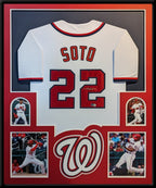 Framed Washington Nationals Juan Soto Autographed Signed Jersey Beckett Hologram