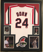 Framed Corbin Bernsen Autographed Signed Major League Indians Jersey Jsa Coa