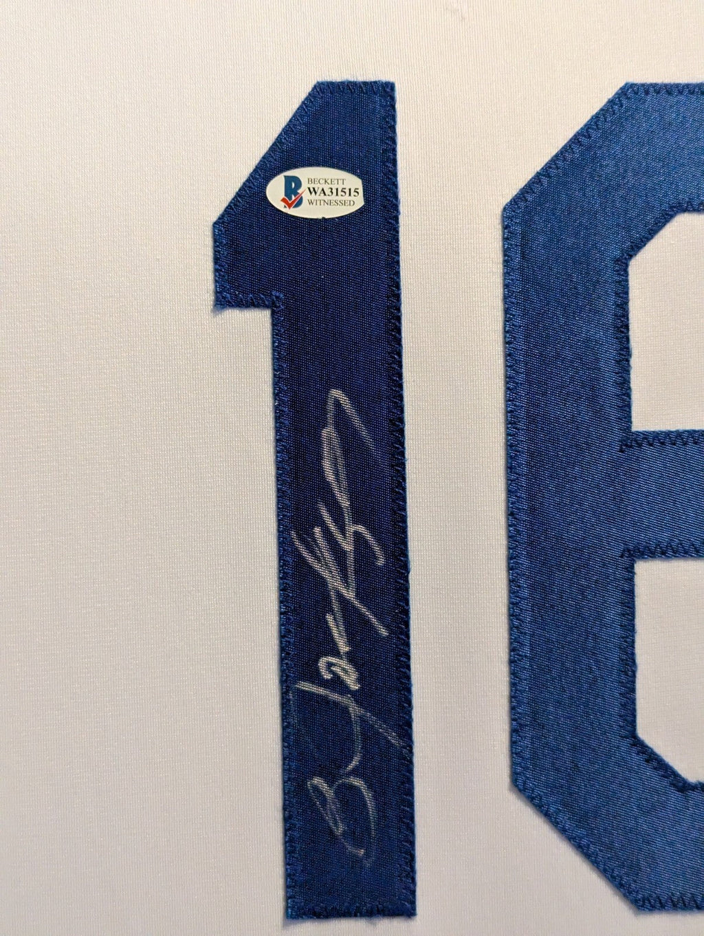 Suede Framed Kansas City Royals Bo Jackson Autographed Signed Jersey Beckett Coa