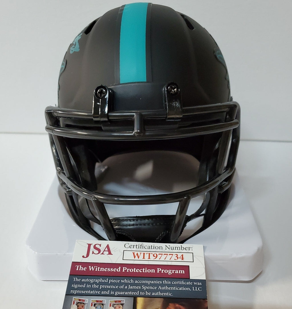 Miami Dolphins Jevon Holland Autographed Teal Signed Eclipse Mini Helmet Jsa Coa