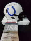 Indianapolis Colts Gary Brackett Autographed Signed Lunar Mini Helmet Jsa Coa