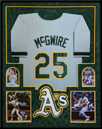 Framed In Suede Oakland A's Mark Mcgwire Autographed Signed Jersey Jsa Coa