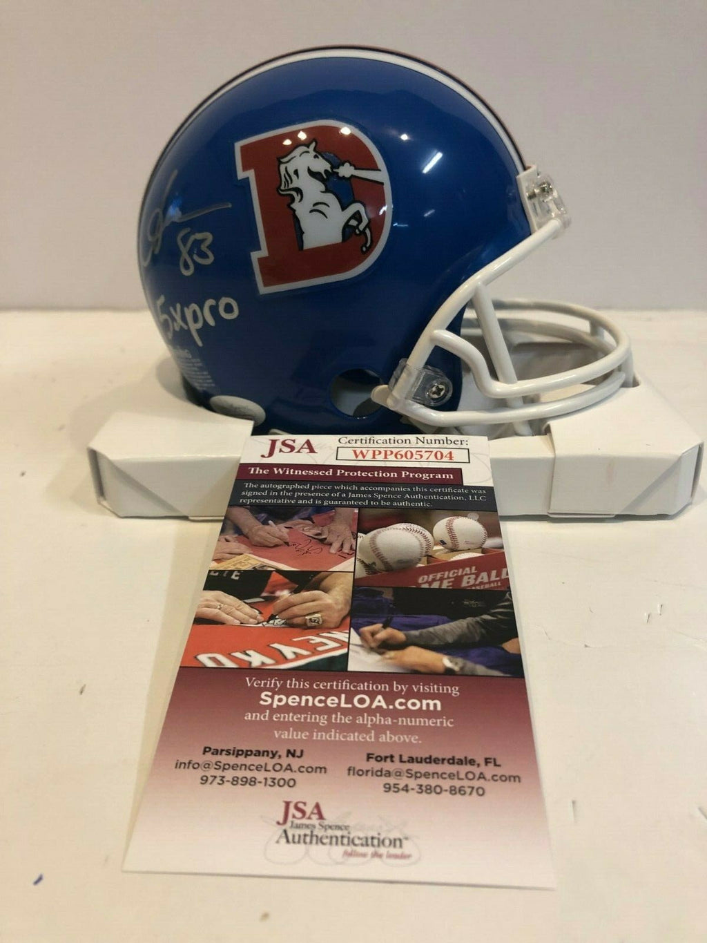 Anthony Miller Autographed Signed Inscribed Denver Broncos Mini Helmet Jsa Coa