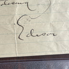 THOMAS EDISON * PSA/DNA * Autograph Handwritten Advertising Note Signed