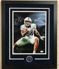 Framed Miles Sanders Signed Inscribed Penn State 11X14 Photo Jsa Coa