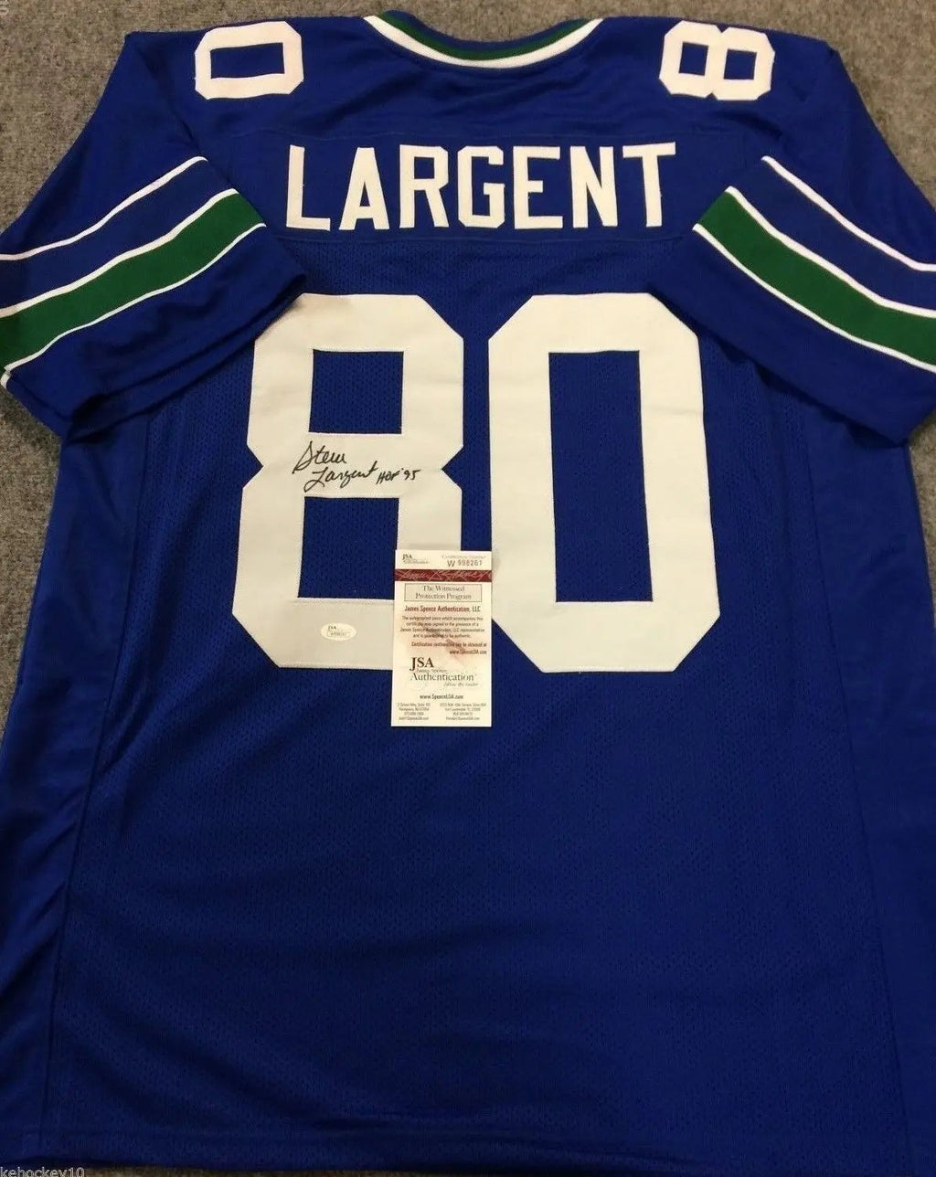 Seattle Seahawks Steve Largent Autographed Signed Jersey Jsa Coa