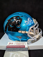 Carolina Panthers Brian Burns Signed  Flash Mini Helmet Jsa Coa