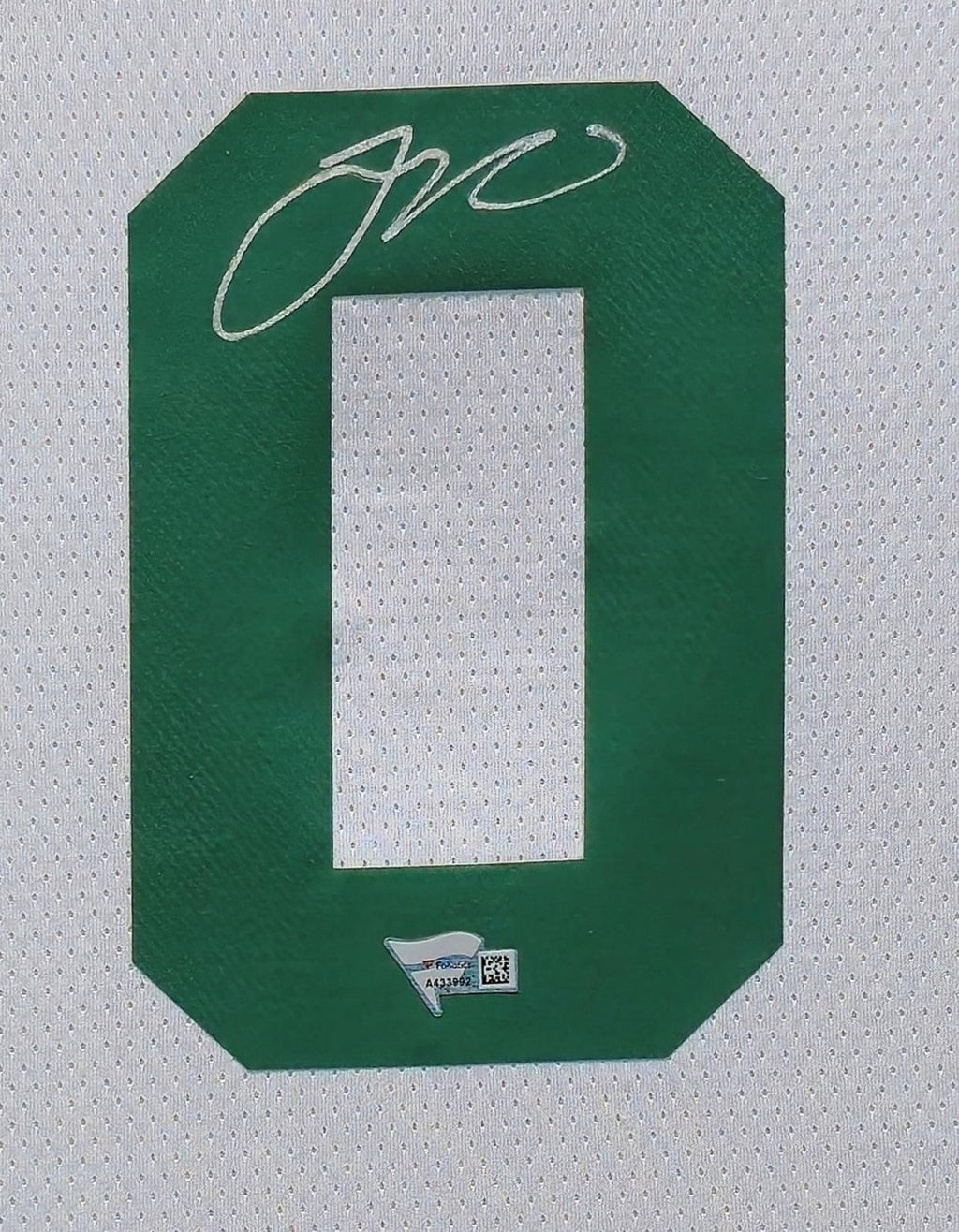 Framed In Suede Boston Celtics Jayson Tatum Autographed Jersey Fanatics Holo