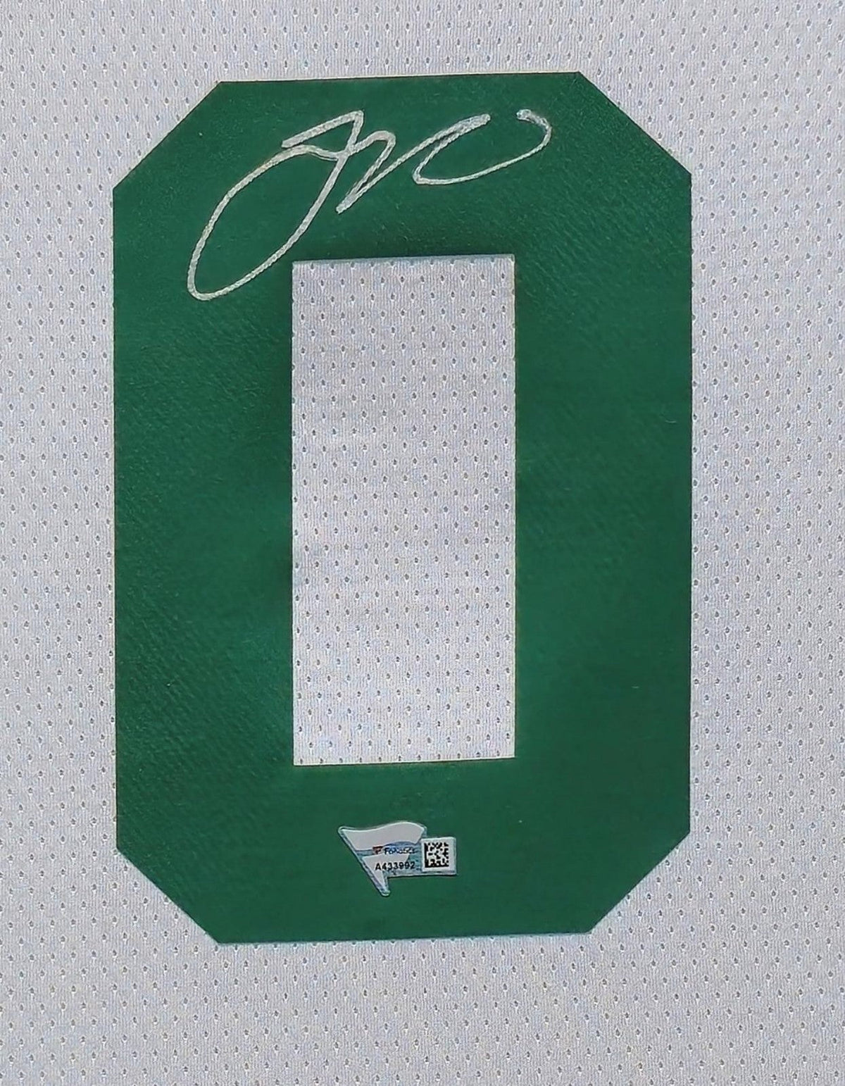 Framed In Suede Boston Celtics Jayson Tatum Autographed Jersey Fanatics Holo