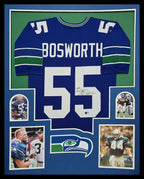 Framed Seattle Seahawks Brian Bosworth Autographed Signed Jersey Beckett Holo